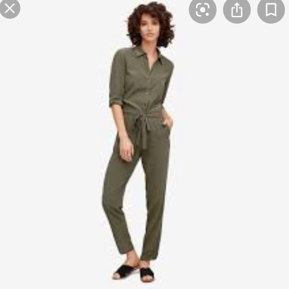 The Reset Pants - R | Label/The Reset Long Sleeve Silk Jumpsuit